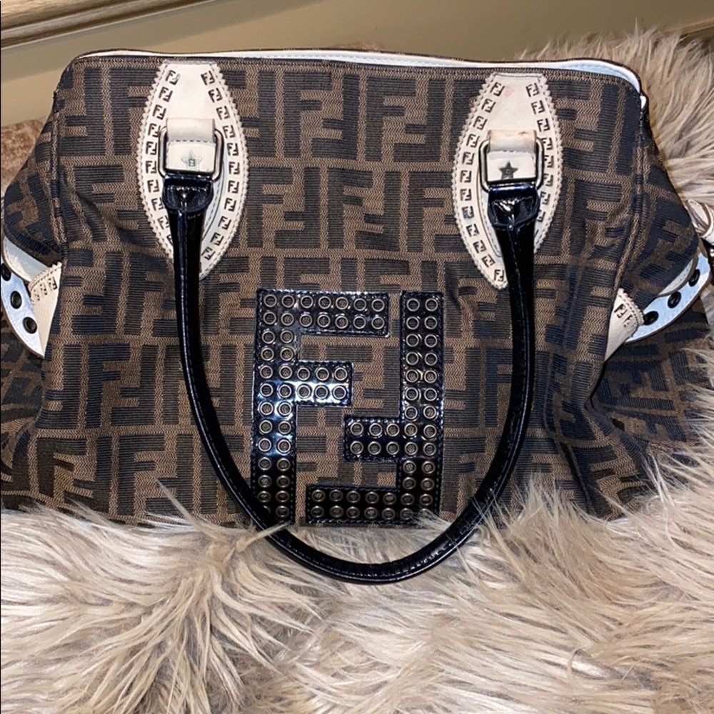 COPY - FENDI ZUCCA CANVAS & NUBUCK MEDIUM BAG